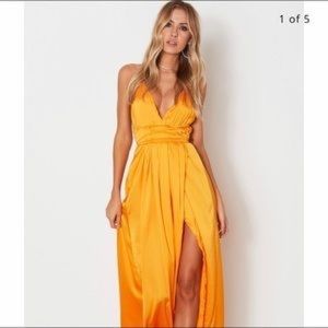 White fox boutique mango backless dress